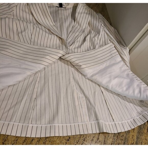 New! Lane Bryant Laney Wide Leg Crop Pants sz 14 White Pinstripes & Blazer Sz 18 - Picture 7 of 16